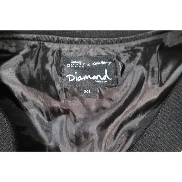 Disney Keith Haring Mickey Mouse Jacket Mens XL Bomber Diamond Supply Co Collabo - Picture 5 of 9